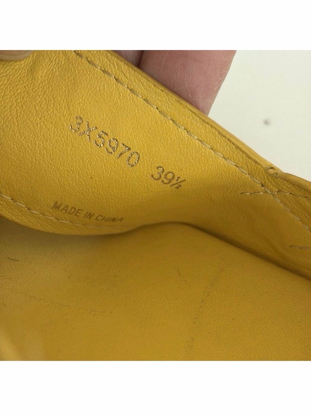 PRADA Yellow Leather Slingback Crossover Platform Sandals 39.5 / 9.5 - Picture 11 of 12